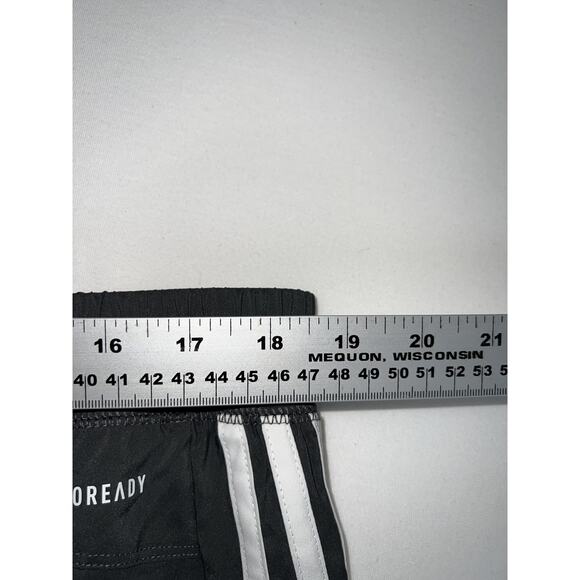 Adidas Pacer 3S Woven Shorts Womens XL Grey Six White Aeroready Training Gym - Picture 5 of 6